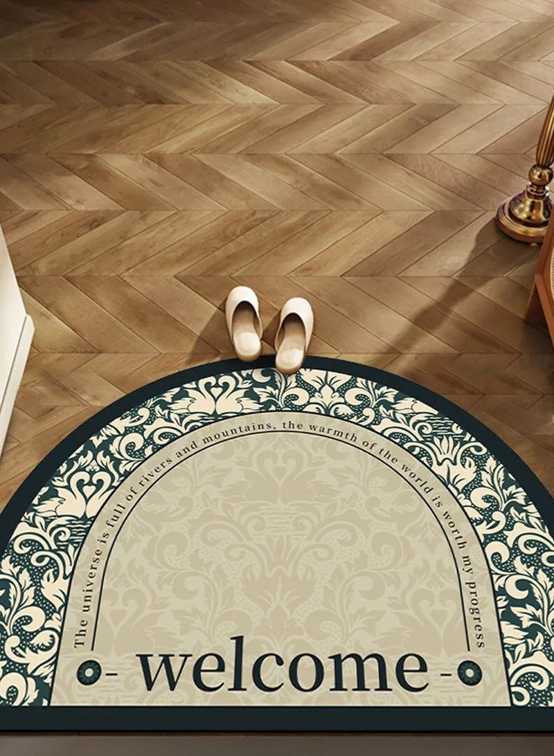 LOOPITYS 50x80cmHalf Circle Rug Front Personalised Doormats Entrance Door Welcome Indoor Mats Round Outdoor Outside Inside Rug for Back Door,carpet - Image 1