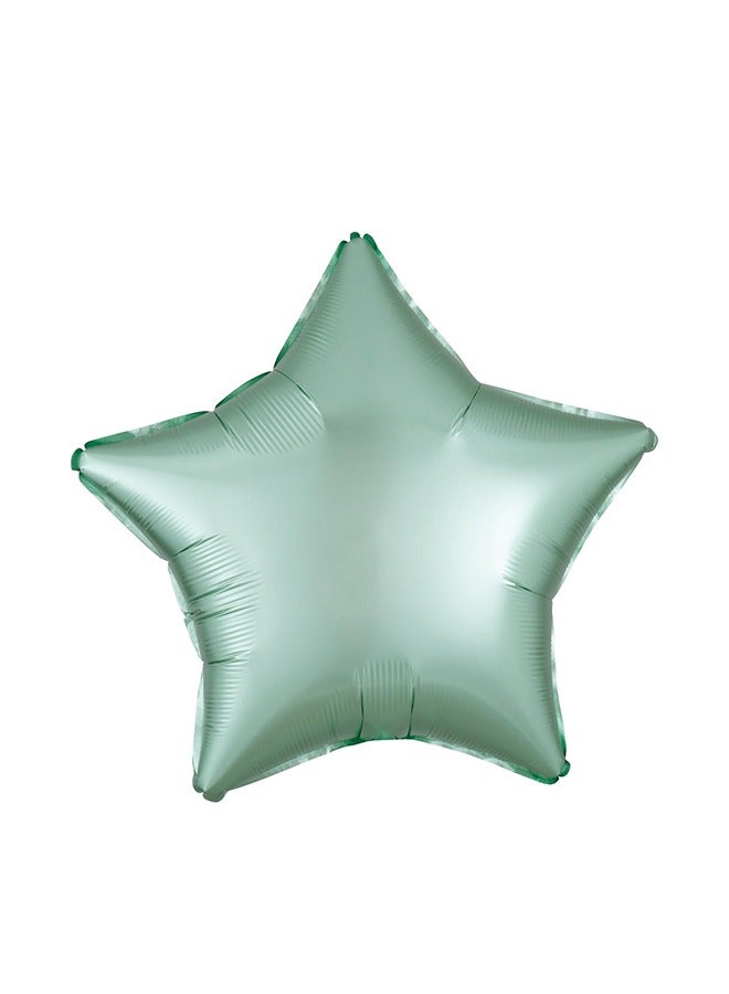 Mint Green Star Satin Luxe Foil Balloon 45cm, Party Decorations, Party Balloon Decorations