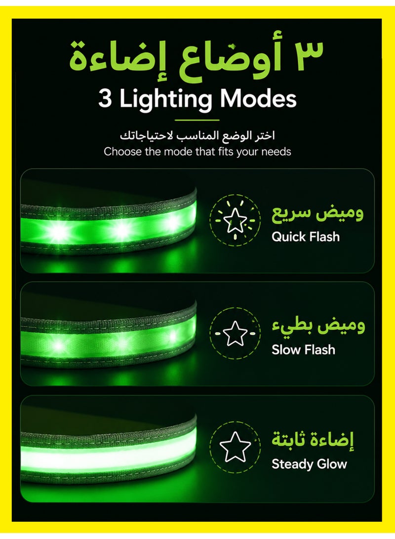 1 طابق سرداب طوق LED مضيء للكلاب قابل للشحن عبر USB، مقاوم للماء بنسبة 100%، قابل للتعديل، بإضاءة أمان فائقة السطوع للكلاب - Image 3