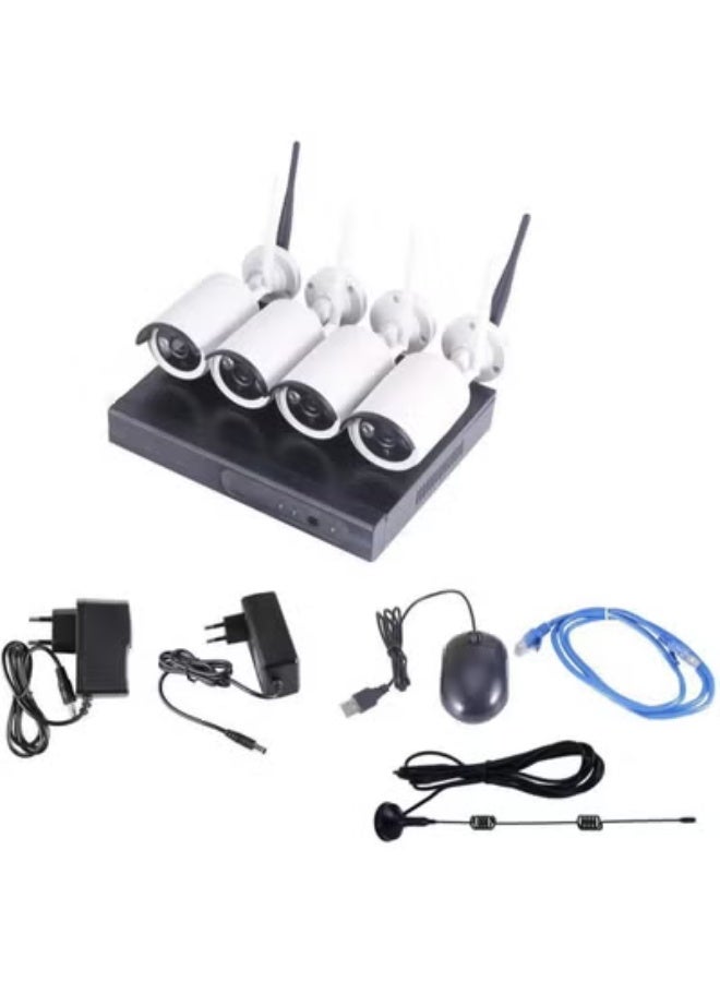 Complete 4-Channel Wireless DVR System – 1080p & 720p Outdoor WiFi IP Cameras - Image 1
