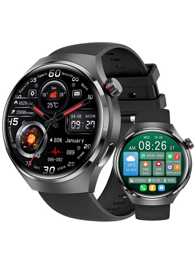 RollsTimi  - Men's Bluetooth Smartwatch, With The Function Of Answering And Making Calls, With Sleep Monitoring And Fitness Heart Rate Monitoring, Suitable For Android And IOS Systems, Black - Image 1