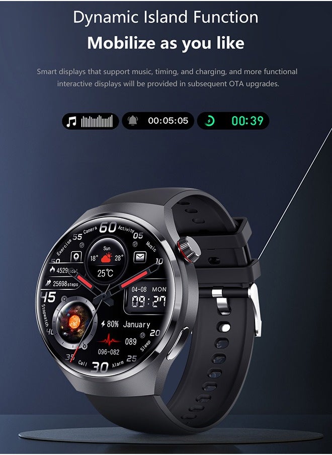 RollsTimi  - Men's Bluetooth Smartwatch, With The Function Of Answering And Making Calls, With Sleep Monitoring And Fitness Heart Rate Monitoring, Suitable For Android And IOS Systems, Black - Image 1