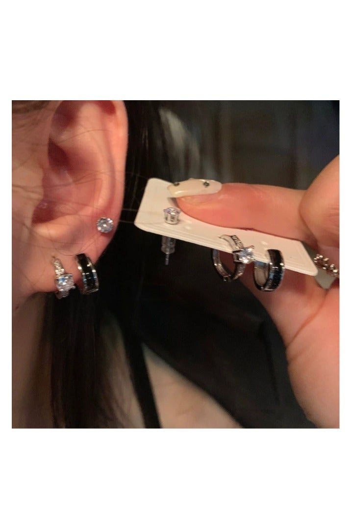 Goolsky New Trendy 6-Pair Earring Set for Women – Minimalist Luxury Studs, Edgy Chic Cold Girl Style, Versatile - Image 3