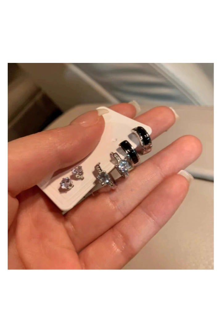 Goolsky New Trendy 6-Pair Earring Set for Women – Minimalist Luxury Studs, Edgy Chic Cold Girl Style, Versatile - Image 4