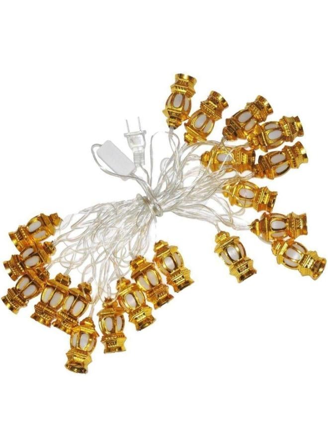 زينة رمضان  10 فانوس كهربائي أصفر