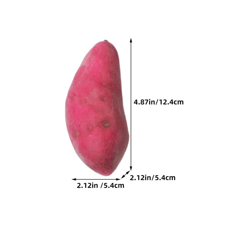 مجموعة واقعية من الخضروات الرغوية الاصطناعية للبطاطا الحلوة، مكونة من 3 قطع، لعرض المطبخ ودعائم التصوير - Image 3