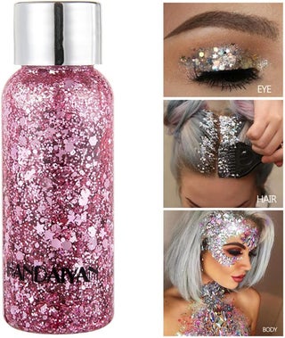 Mermaid Sequins Body Glitter Gel, Make Up Long Lasting Glitter for Body Face Hair Eyeshadow, Music Festival Party Carnival Long Lasting Face Glitter, No Glue Needed and Easy to Remove. (Pink) - pzsku/Z89DAF3957FBB68A17A6CZ/45/_/1744137409/d28f4565-ea29-40f3-ba06-0c78f739febf