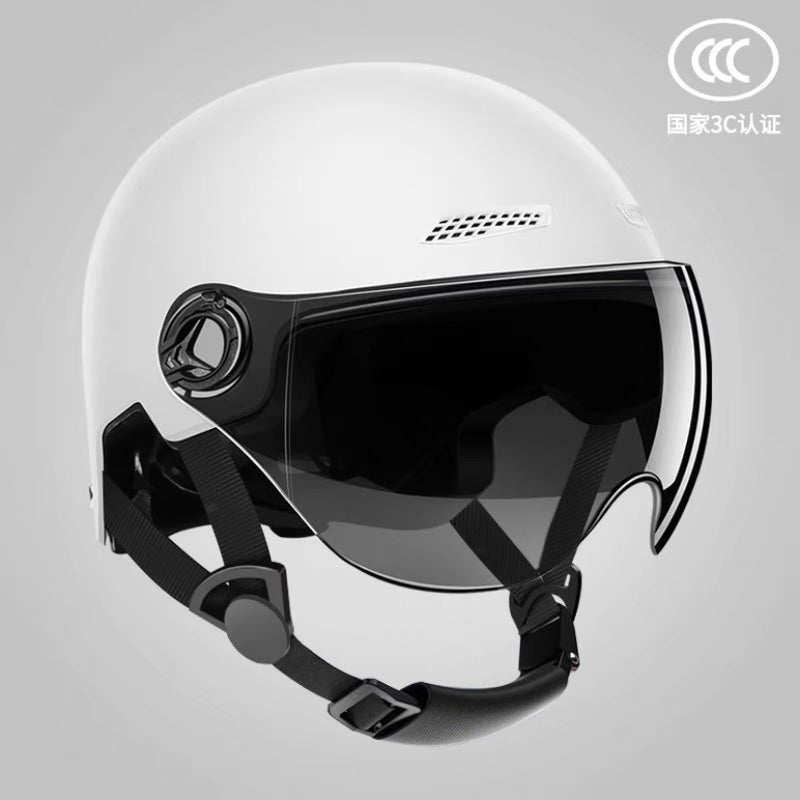 Generic 3C Certified Electric Helmet Unisex Summer Riding Safety 3C white