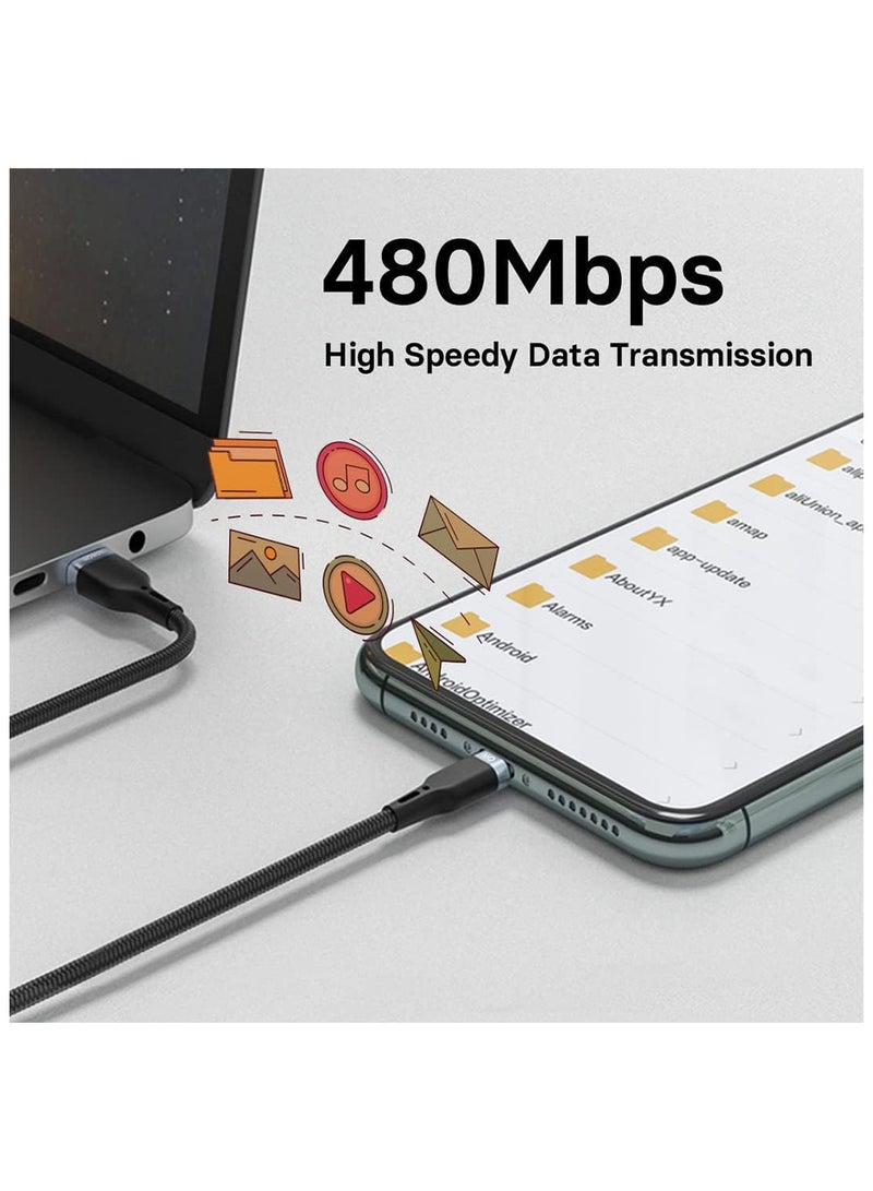 MOWSIL Braided USB to Lightning Cable 2Mtr (Boost USB to Lightning Cable for iPhone, iPad, AirPods) MFi-Certified iPhone Charging Cable, Braided Lightning Cable - Image 3