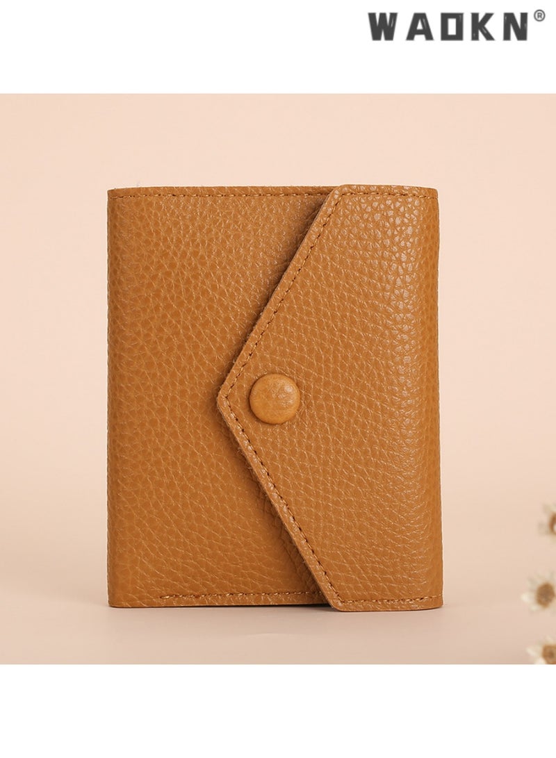 WAOKN Elegant Compact Women's Wallet with Three Folds, Multiple Card Holder, Coin Purse, Perfect for Handbag or Pocket, Stylish, Practical, Secure, and Durable Small Clutch Purse - Image 3