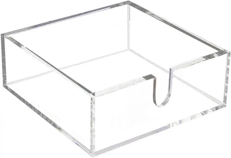 Cocktail Napkin Holder Acrylic Napkin Caddy for Table Square Napkin Dispenser for Bar Kitchen Party Dinner 55x55x2 Clear