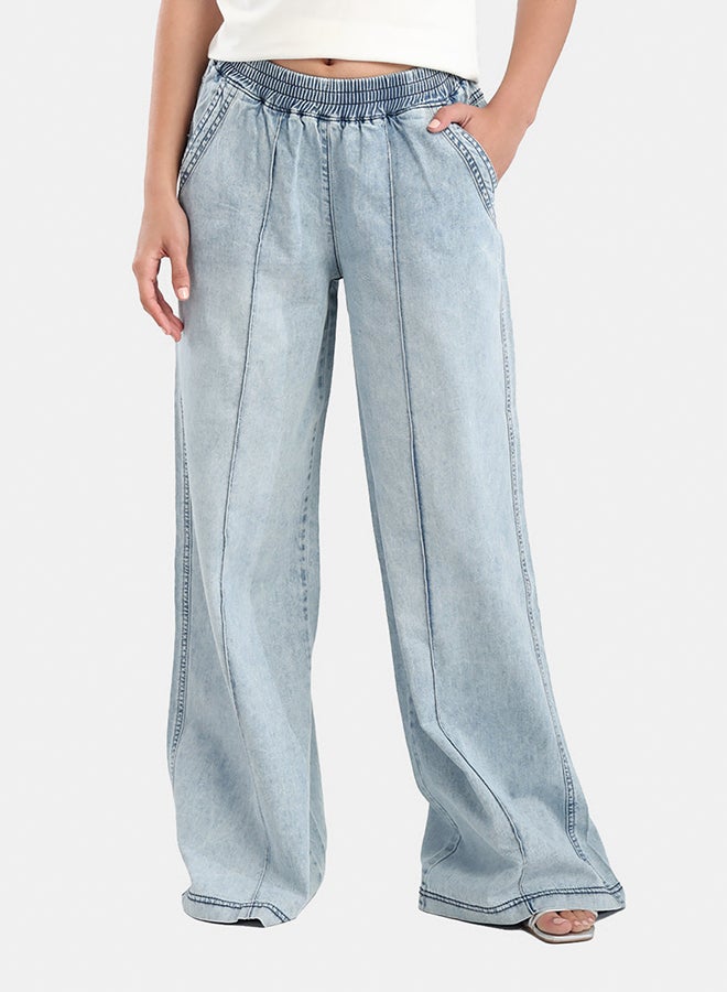 Carina Relaxed-Fit Denim Pants  - Image 2