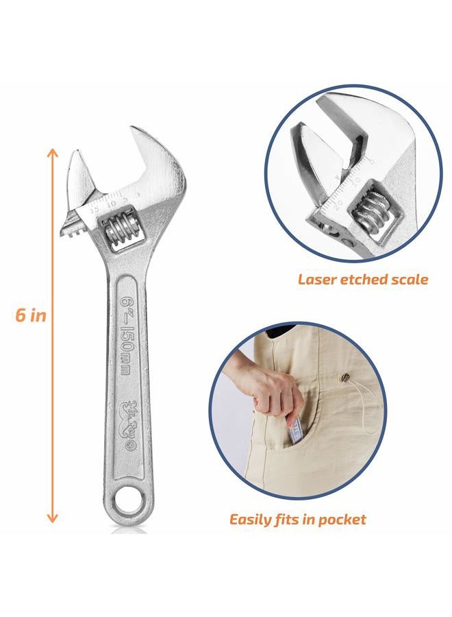Mr. Pen Small Wrench, Adjustable, 6 Inches, Hex-Shaped Jaw Opens To 3/4 Inch, Made From Heat Treated Carbon Steel - Image 2