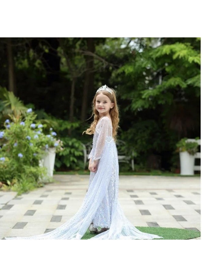 فانسي دريسويل - فستان الأميرة للبنات من FancyDressWale مع إكسسوارات لأعياد ميلاد البنات (أميرة بيضاء، من 10 إلى 12 عامًا) - Image 1