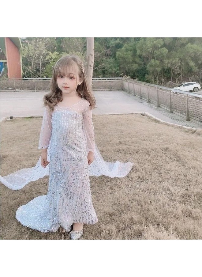 فانسي دريسويل - فستان الأميرة للبنات من FancyDressWale مع إكسسوارات لأعياد ميلاد البنات (أميرة بيضاء، من 10 إلى 12 عامًا) - Image 1
