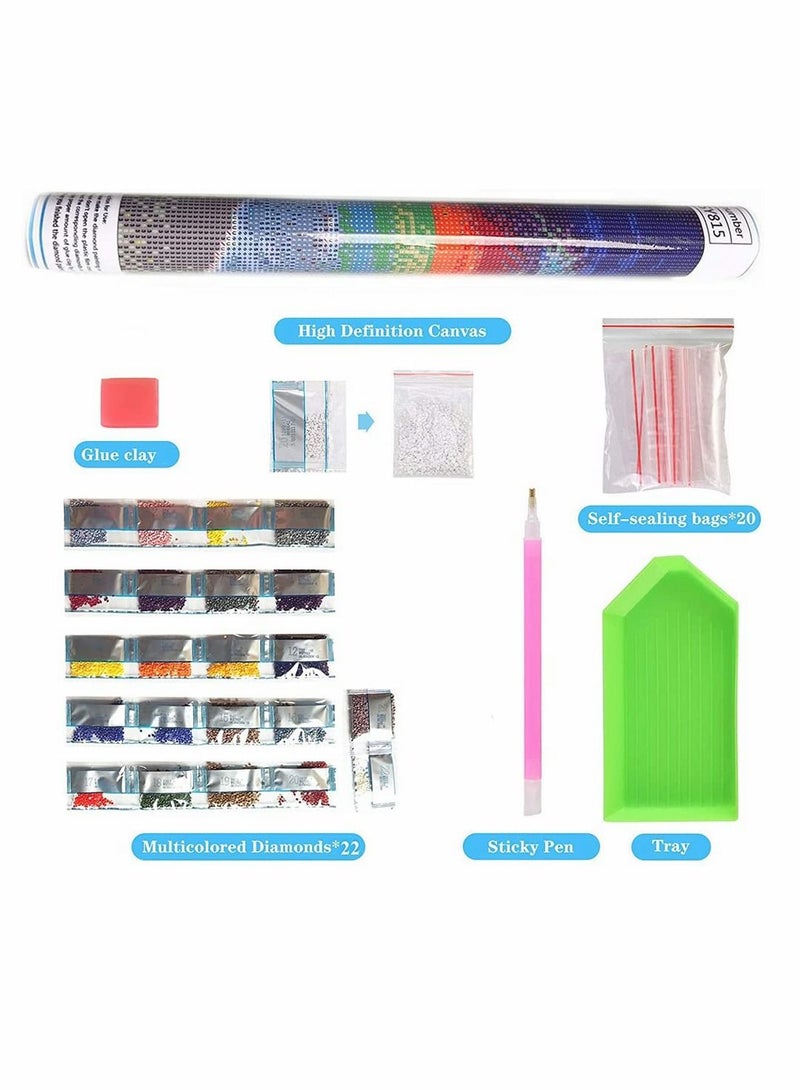 Excefore Sunset by the Seaside 5D Diamond Painting Full Kits, DIY Painting by Numbers Kit for Adult, Crystal Art for Home Wall Decor, Diamond Art Kits for Gifts - Image 4