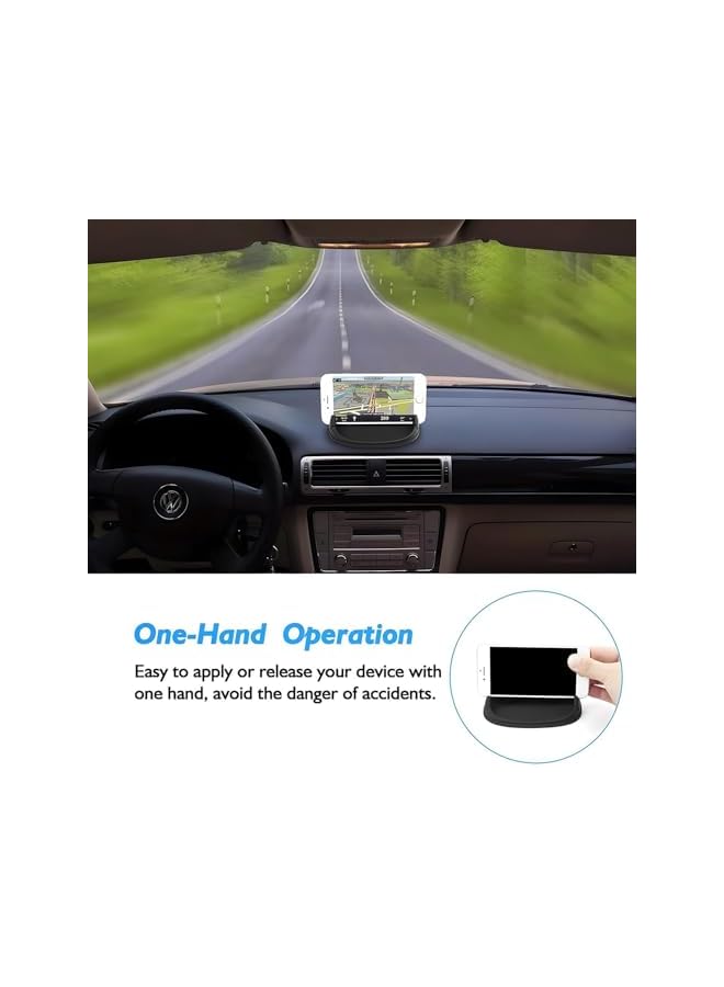 S-TOP Car Phone Mount, 2 Pcs Silicone Dashboard Mat with Anti-Slip Design, Reusable Phone Holder for Car with Storage Tray, Compatible with Most Mobile Devices and Keys - Image 5