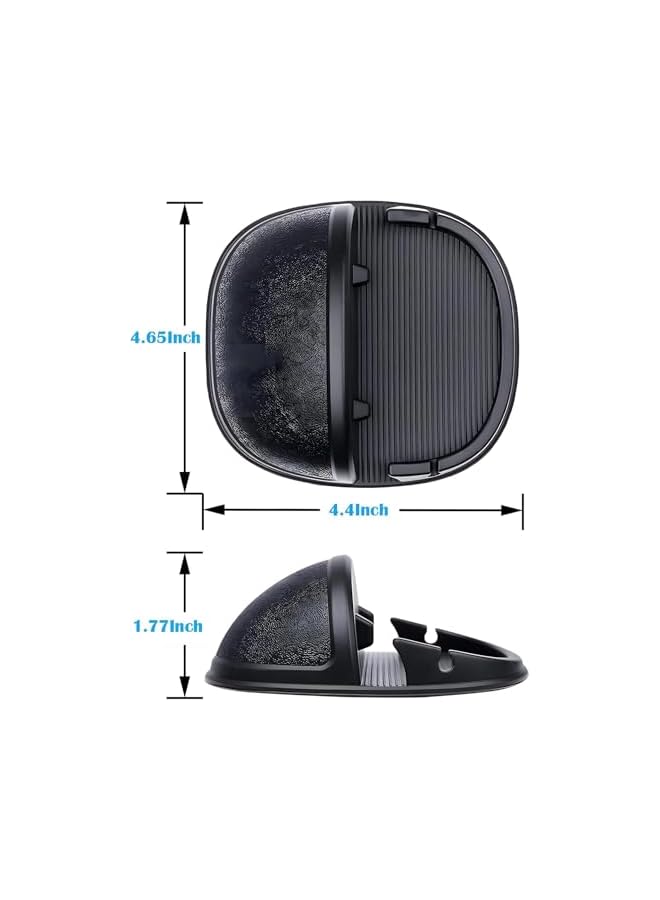 S-TOP Car Phone Mount, 2 Pcs Silicone Dashboard Mat with Anti-Slip Design, Reusable Phone Holder for Car with Storage Tray, Compatible with Most Mobile Devices and Keys - Image 2