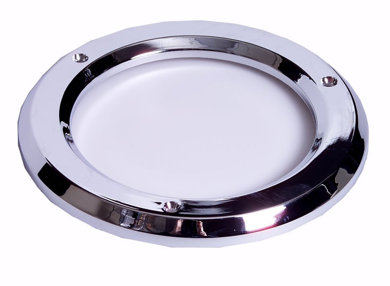 Maxxima M50405 4" Plastic Chrome Round Grommet Cover for Standard STT and Backup Light - Image 1