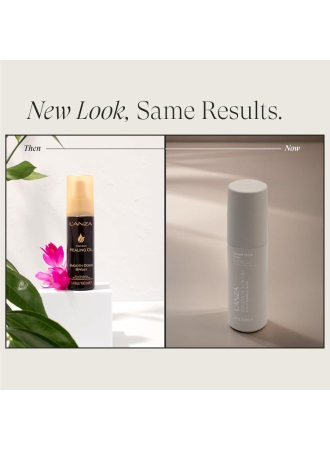 L'ANZA Keratin Healing Oil Smooth Down Blow Dry Hair Spray, Effortlessly Calms, Detangles, and Reduces Puffiness, For a Perfect Silky Looking Blow-out, For All Hair Types, New Bottle (3.4 Fl Oz) - Image 4