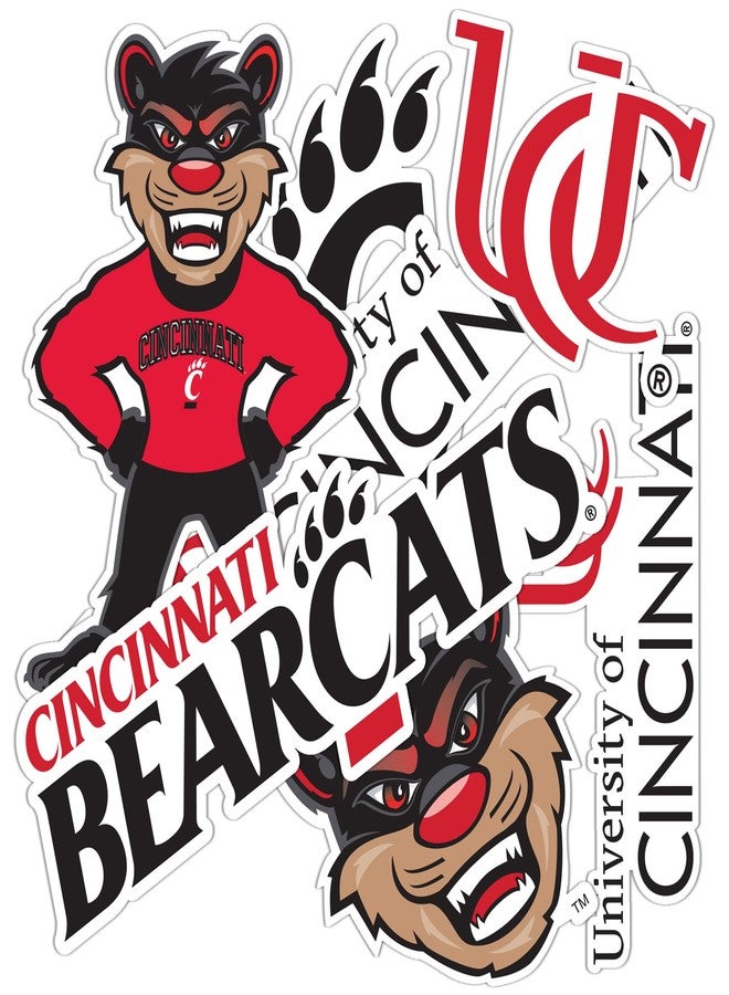 Desert Cactus University of Cincinnati Sticker Bearcats UC Sticker Vinyl Decals Laptop Water Bottle Car Scrapbook Sheet T2 (Type 2-2) - Image 1