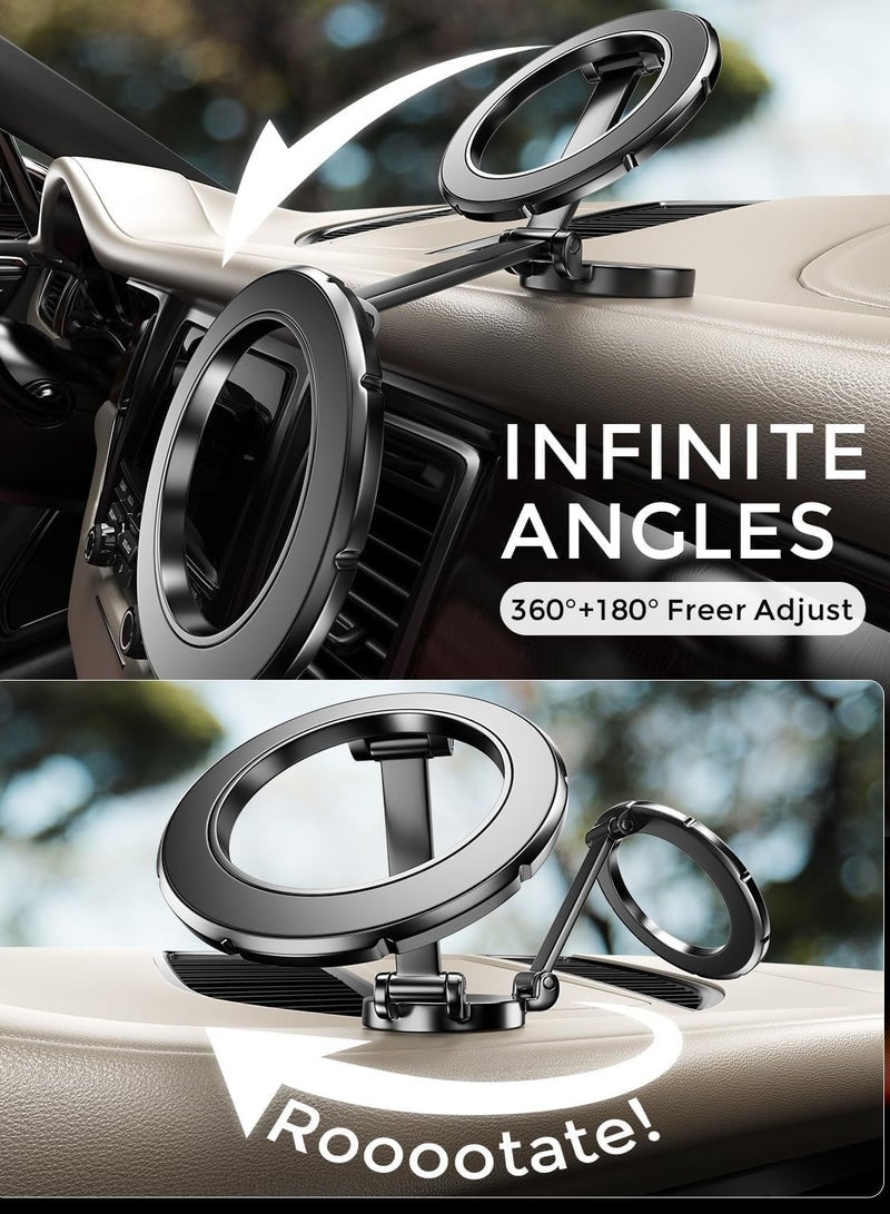 New Magsafe Car Mount, [360° Rotation Strong Magnet] Phone Holder for Your Car, Stand Hands Free Car Holder Phone Mount Car Fit for iPhone 15 14 13 12 Pro Max Plus Mini Magsafe Cases (Black) - Image 4