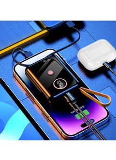 xinzhen P5 High Capacity Power Bank 10000mAh - 22.5W Fast Charging, Built-in Cable, LCD Display, Type-C & USB Ports, Comprehensive Protection White  - Image 5