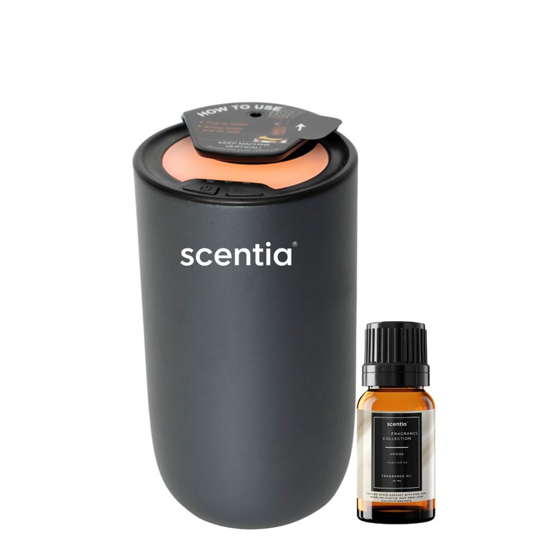 SCENTIA Waterless Essential Oil Diffuser Starter Kit-Wireless Portable Scent Diffuser for Home Room Car Office, Smart Car Freshener, Dual Modes, Auto Shut-Off, 3 Mist Levels, Ambient Light, Valentine Gift - Image 1