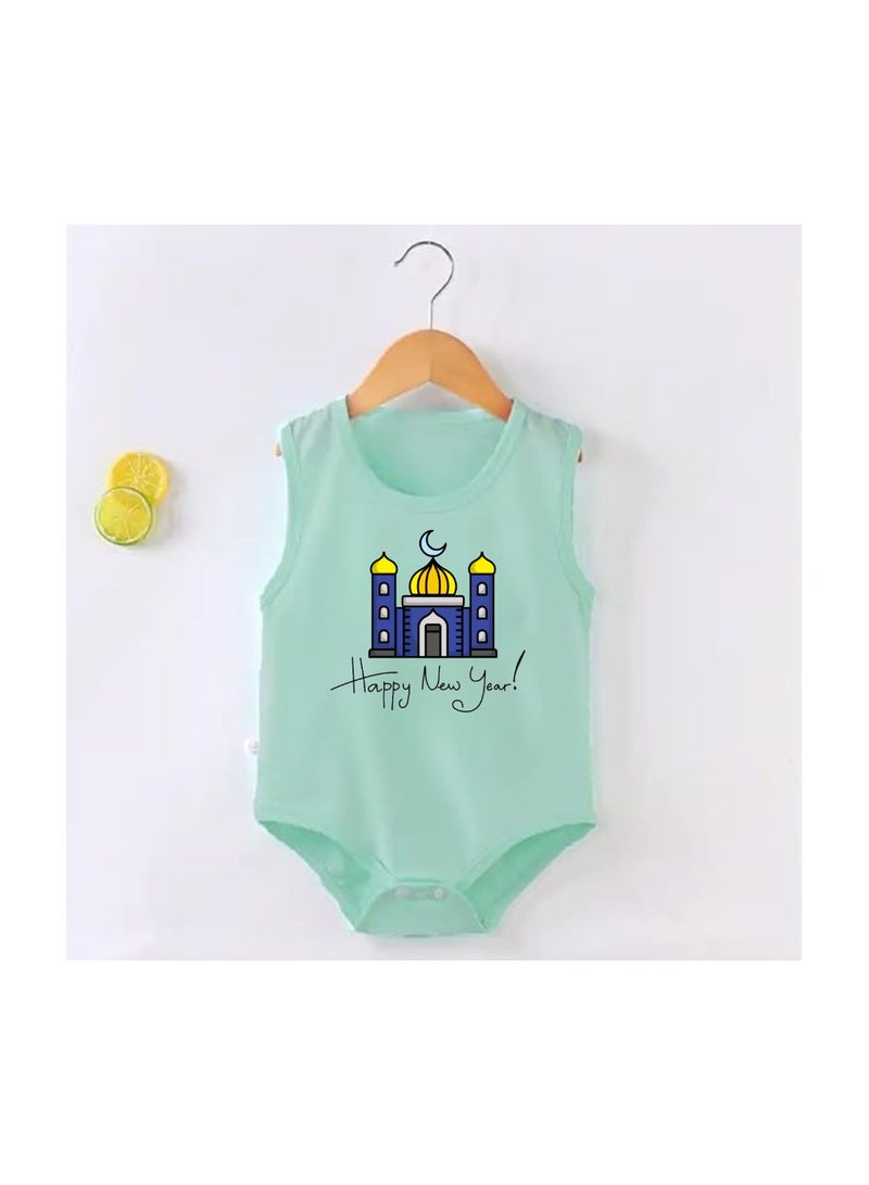 PRINTSHOP4ME Abu Dhabi New Year's Soft Cotton Baby Onesie Bodysuit Sleeve Less-Perfect Outfit Celebration For New Year-Gift for Baby Shower - Image 2