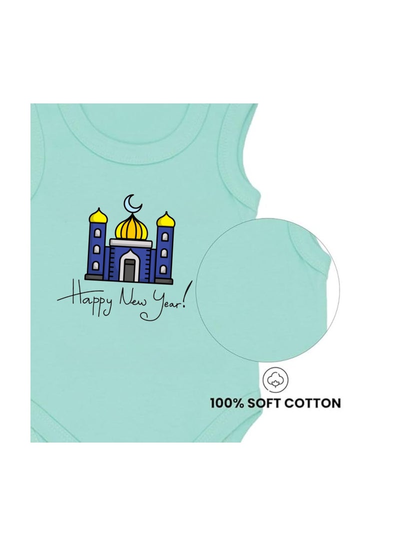 PRINTSHOP4ME Abu Dhabi New Year's Soft Cotton Baby Onesie Bodysuit Sleeve Less-Perfect Outfit Celebration For New Year-Gift for Baby Shower - Image 3