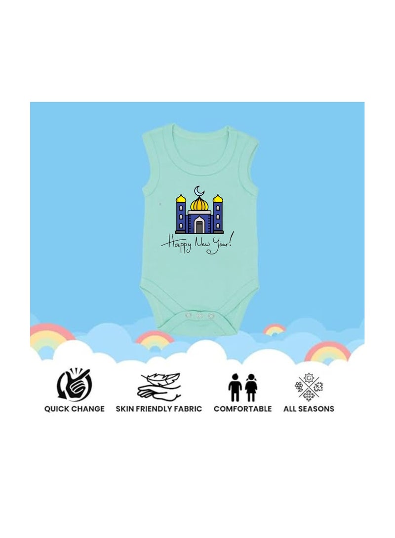 PRINTSHOP4ME Abu Dhabi New Year's Soft Cotton Baby Onesie Bodysuit Sleeve Less-Perfect Outfit Celebration For New Year-Gift for Baby Shower - Image 4