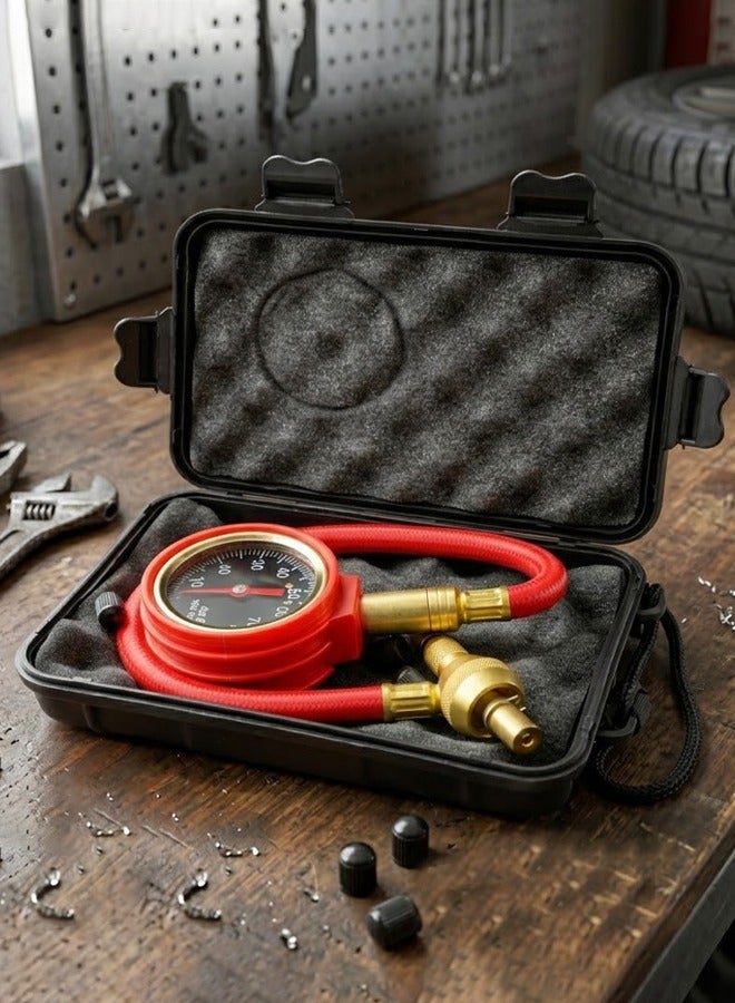 Fastest & Most Accurate Tire Deflator with Brass Gauge – Quick Air Down Kit for Car, Motorcycle, Bike, and 4x4 (30cm Durable Hose) - Image 1