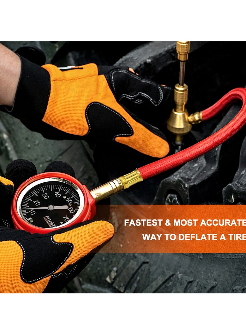 Fastest & Most Accurate Tire Deflator with Brass Gauge – Quick Air Down Kit for Car, Motorcycle, Bike, and 4x4 (30cm Durable Hose) - Image 3