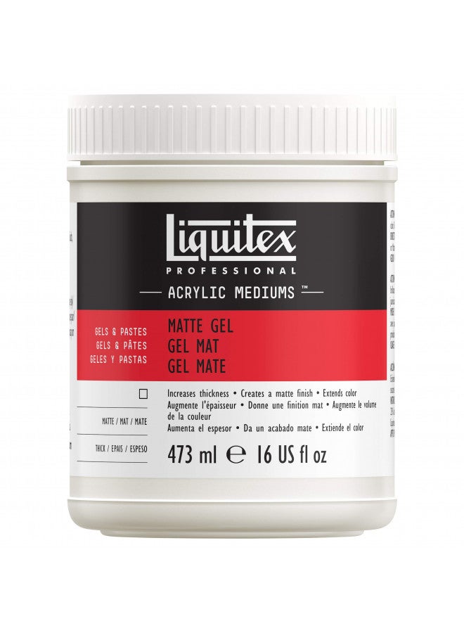 Liquitex Professional Matte Gel Medium, 473ml (16-oz) - Image 1