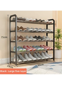 General 5-layer simple shoe rack for home door economical thick steel tube shoe rack  - Image 1
