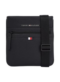 TOMMY HILFIGER Men's Essential Small Crossover Bag - Faux Leather, Black  - Image 1