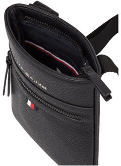 TOMMY HILFIGER Men's Essential Small Crossover Bag - Faux Leather, Black  - Image 3