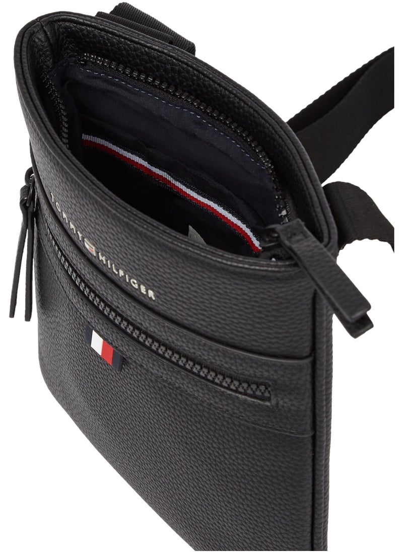 TOMMY HILFIGER Men's Essential Small Crossover Bag - Faux Leather, Black  - Image 3