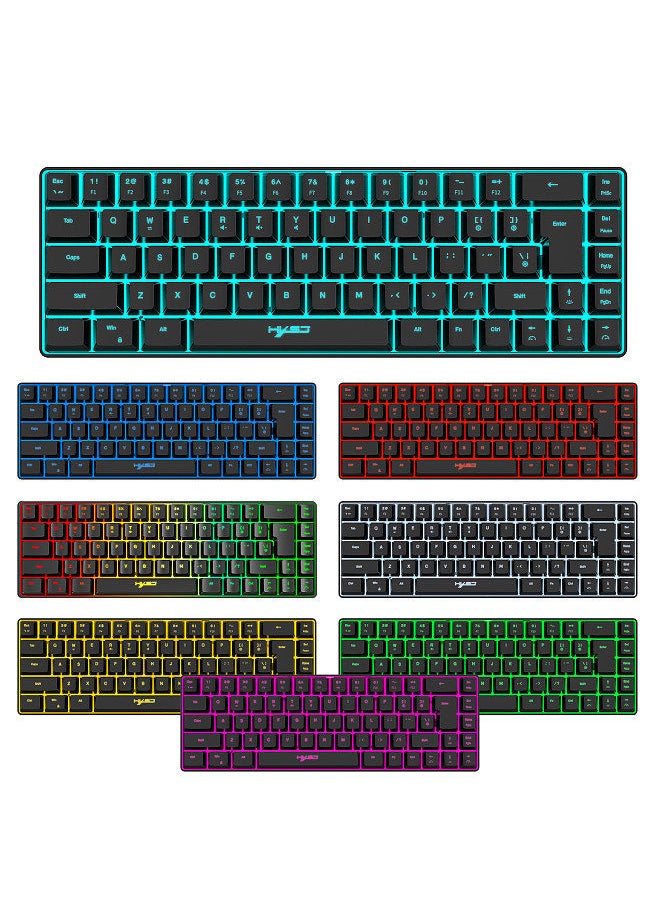 Generic - V200 Wired K68 RGB Streamer Mini Gaming Keyboard 19-Key Conflict-Free Membrane Keyboard but Mechanical Feel for Game/Office - Image 1