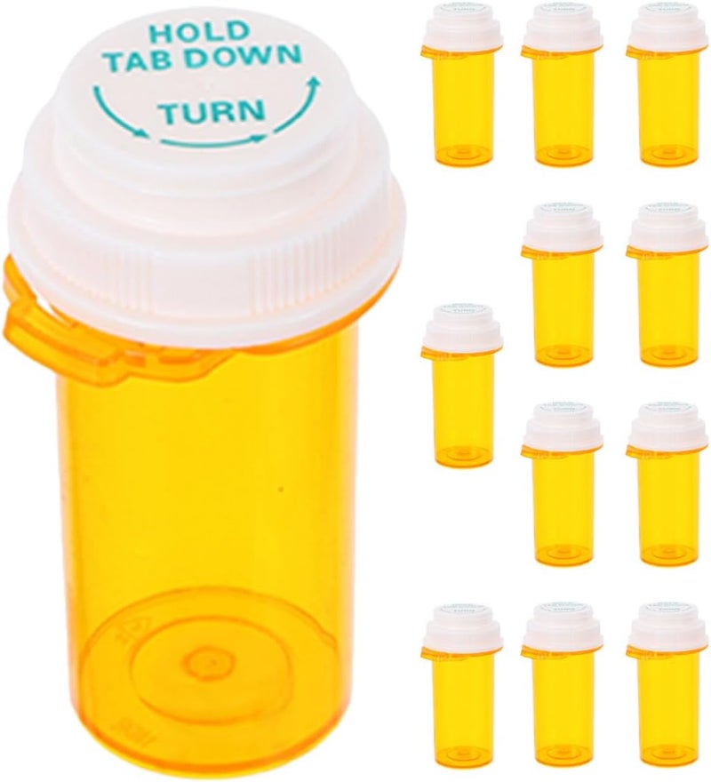 12pcs Small Pp Pill Bottles Reusable Medication Carrying Case Travel Organizer Personal Pill Container Set - Image 1