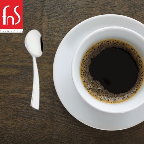 FnS Solo Stainless Steel Mirror Finish Tea Spoon (Set of 6) for Tea, Coffee and Spices - Image 4