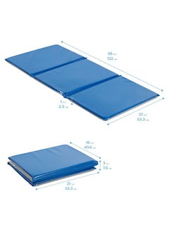 ECR4Kids Everyday Folding Rest Mat, 3-Section, 1in, Classroom Furniture, Blue/Grey - pzsku/Z89DBFEBA53FDC96019ACZ/45/_/1737031546/d904615d-4085-468a-9d22-5929d372419b