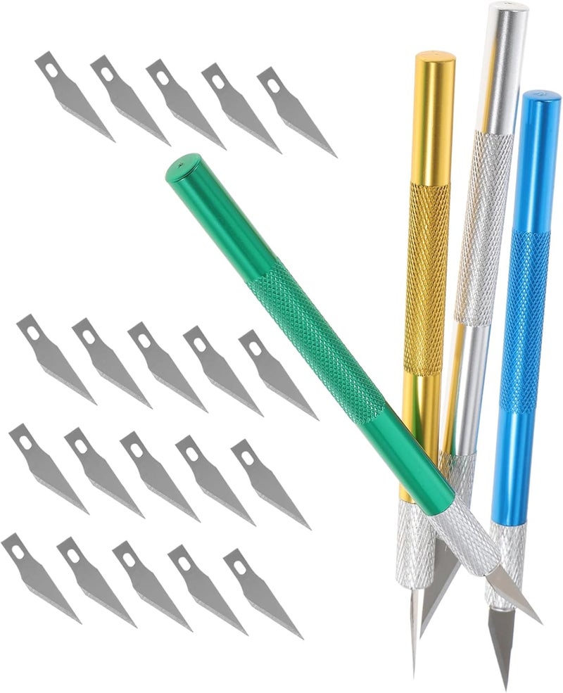 Precision Craft Hobby Knife Set 4 Piece Cutting Tools For Art And Paper Crafts - Image 1