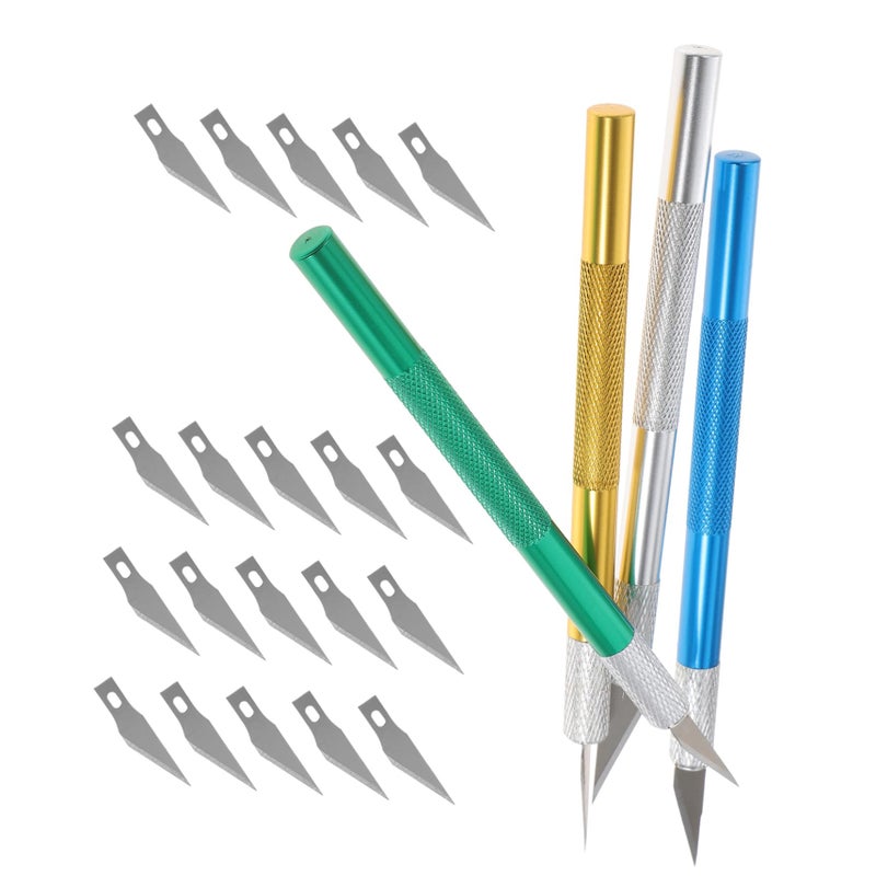 Precision Craft Hobby Knife Set 4 Piece Cutting Tools For Art And Paper Crafts - Image 2