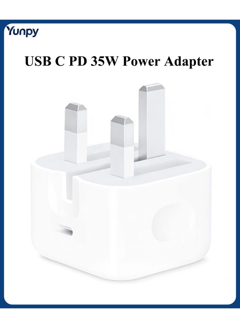 Yunpy 35W USB-C PD Fast Charger UK Plug, Quick Charge Power Adapter with Type-C Port for iPhone, iPad and other USB-C Enabled Devices - Image 1