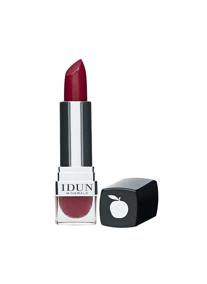 IDUN MINERALS Matte Lipstick Vegan Formula Highly Pigmented Rich Color Payoff Long Lasting Wear Suitable For All Skin Types Vinbar 0.14 Oz Deep Red (I0100315)  - Image 1