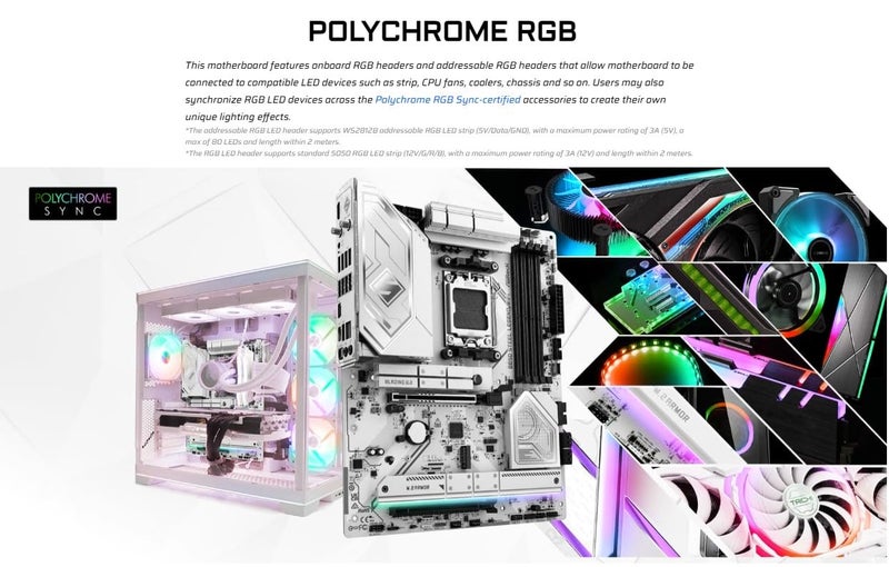 ASRock AMD B850 Steel Legend WiFi 7 Socket AM5 Ryzen 9000, 8000 and 7000 Series DDR5 up to 8000+ (OC) MHz 256GB ATX Motherboard M.2 SATA3 6.0 Gb/s PCIe 5.0 1 HDMI - Image 5
