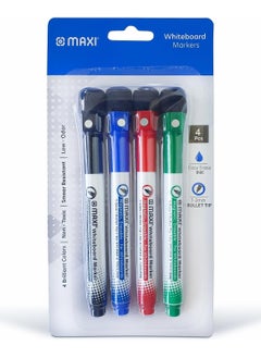 Maxi 4-Piece Magnetic Whiteboard Marker with Eraser Multicolour  - Image 1