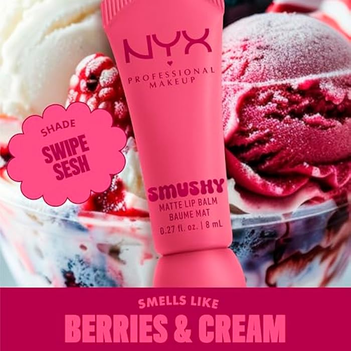 Nyx Professional Makeup, Smushy Matte Lip Balm Tone: Swipe Sesh Vegan Formula - Image 3