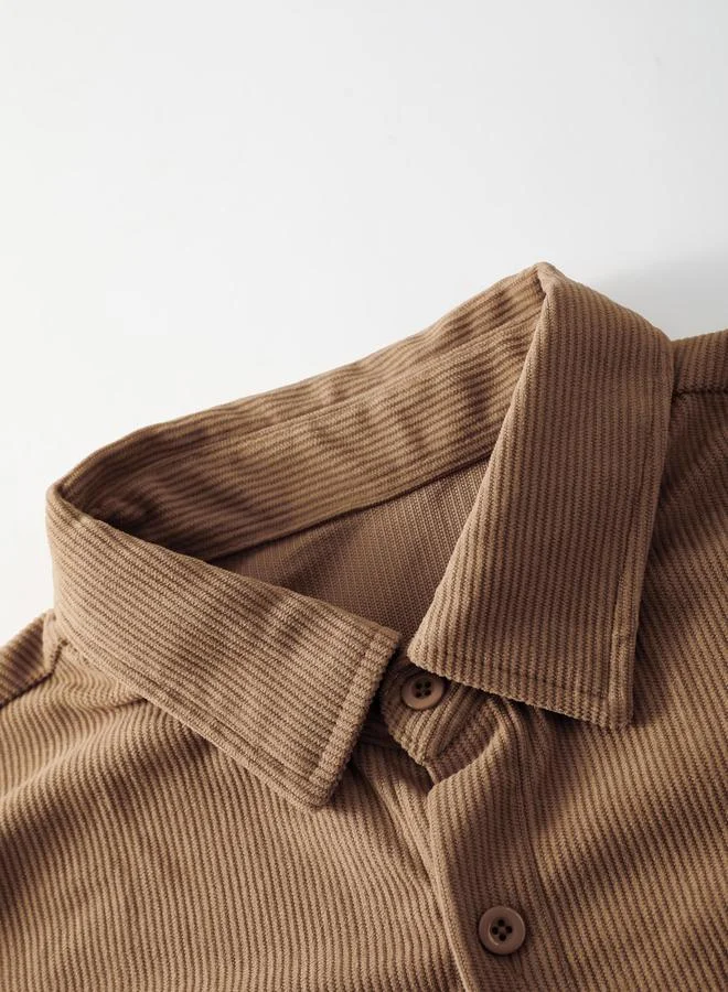 تايك تو جاكيت بأكمام طويلة بنسيج مزود بجيب